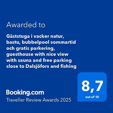Gaeststuga I Vacker Natur, Bastu, Bubbelpool Sommartid Och Gratis Parkering Naera Ulricehamn Och Lassalyckan, Guesthouse With Nice View With Sauna And Free Parking Close To Dalsjoefors And Fishing Бурос Екстер'єр фото