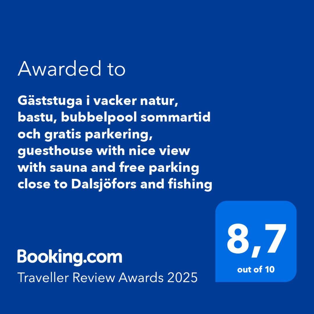 Gaeststuga I Vacker Natur, Bastu, Bubbelpool Sommartid Och Gratis Parkering Naera Ulricehamn Och Lassalyckan, Guesthouse With Nice View With Sauna And Free Parking Close To Dalsjoefors And Fishing Бурос Екстер'єр фото